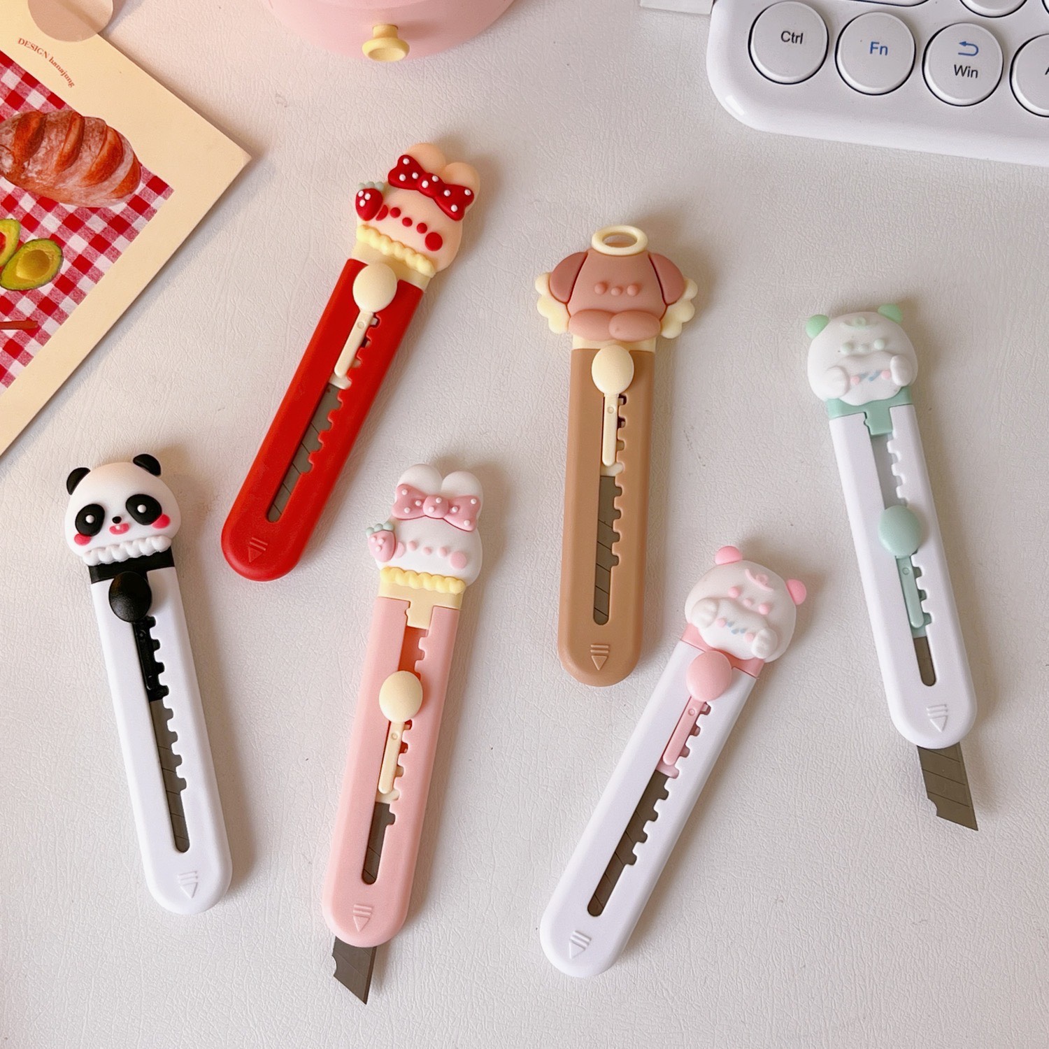 Dao rọc giấy mini gắn icon hình thú siêu xinh - TamaChan