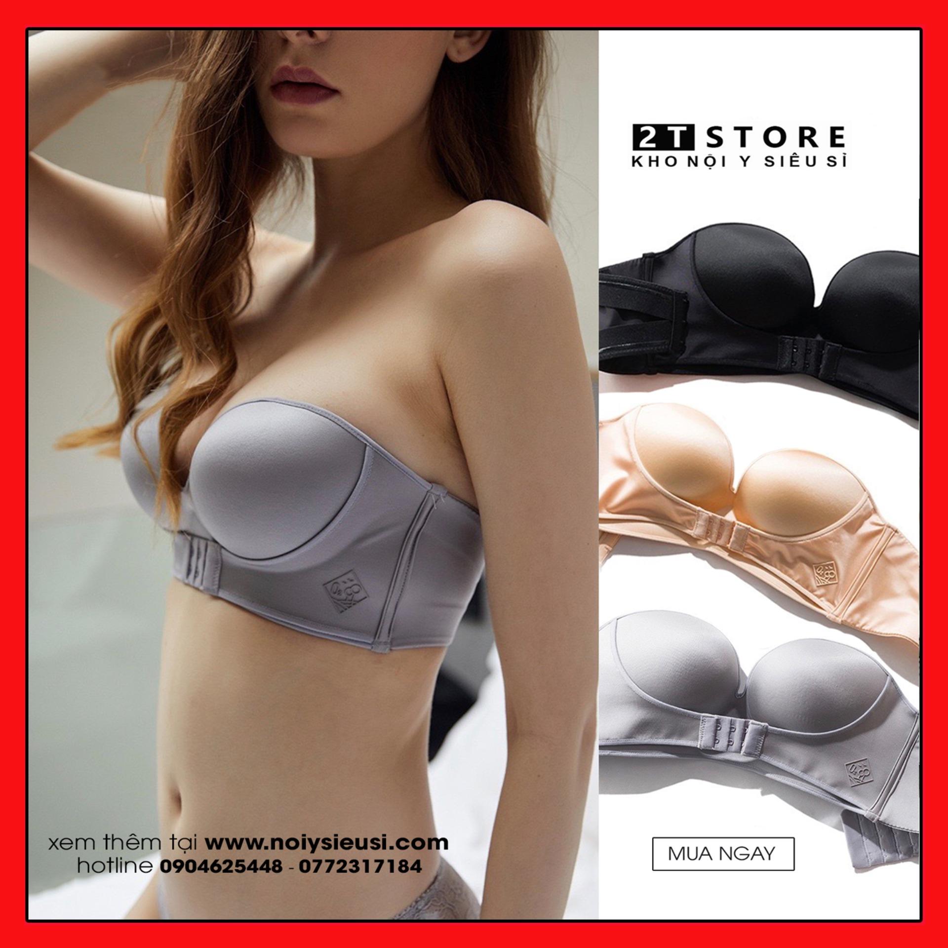 [4.4 HOÀN TIỀN 15%][HCM]Áo nâng ngực cúp ngang không gọng cao cấp VA630 mút dày móc cài gom ngực không dây vai chống trượt hoàn hảo