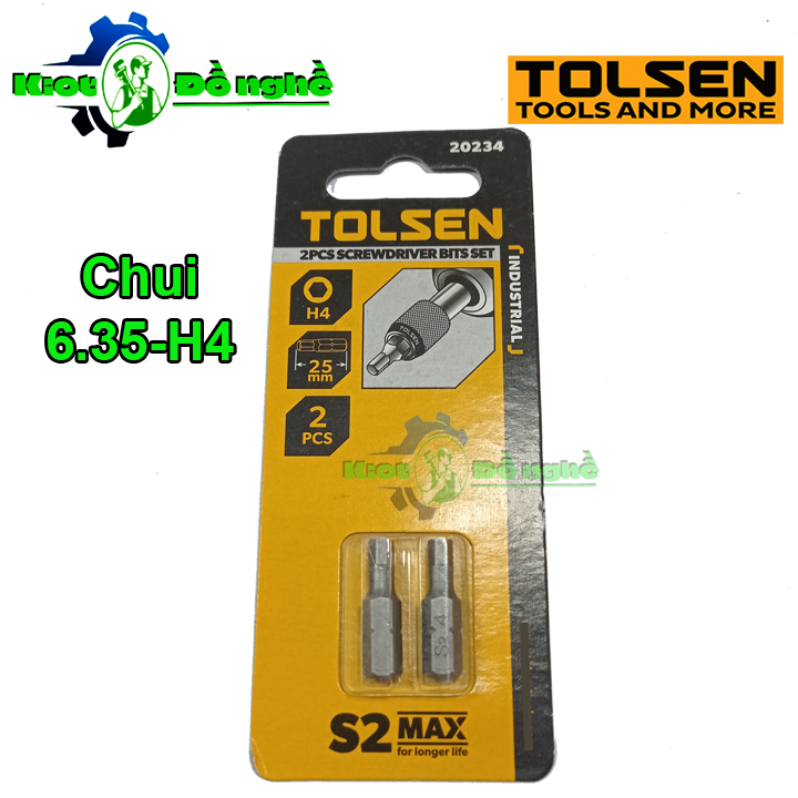 Đầu vít lục giác h4 tolsen 20234 – tua vít lục giác, mũi vít lục giác 4mm