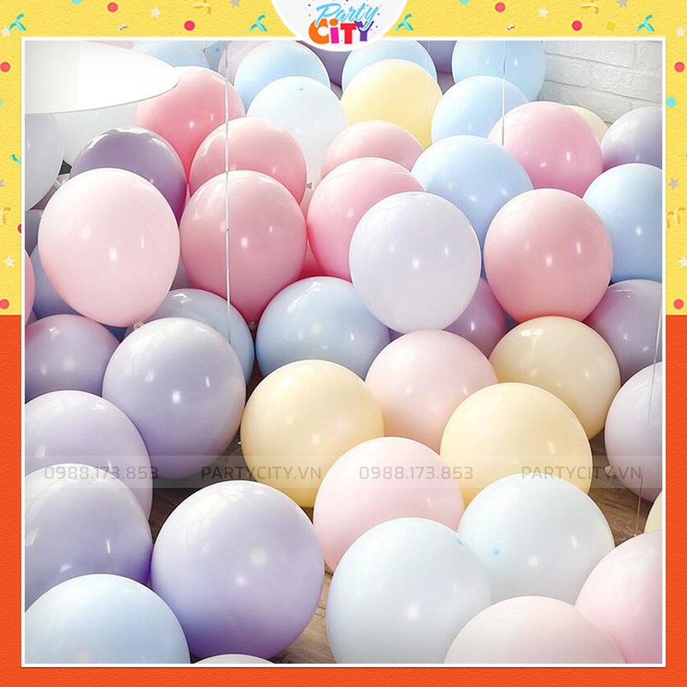 Set 10 bóng pastel-macaron 10 inch màu chuẩn đẹp trang trí sinh nhật, tiệc cưới, sự kiện, khai trương