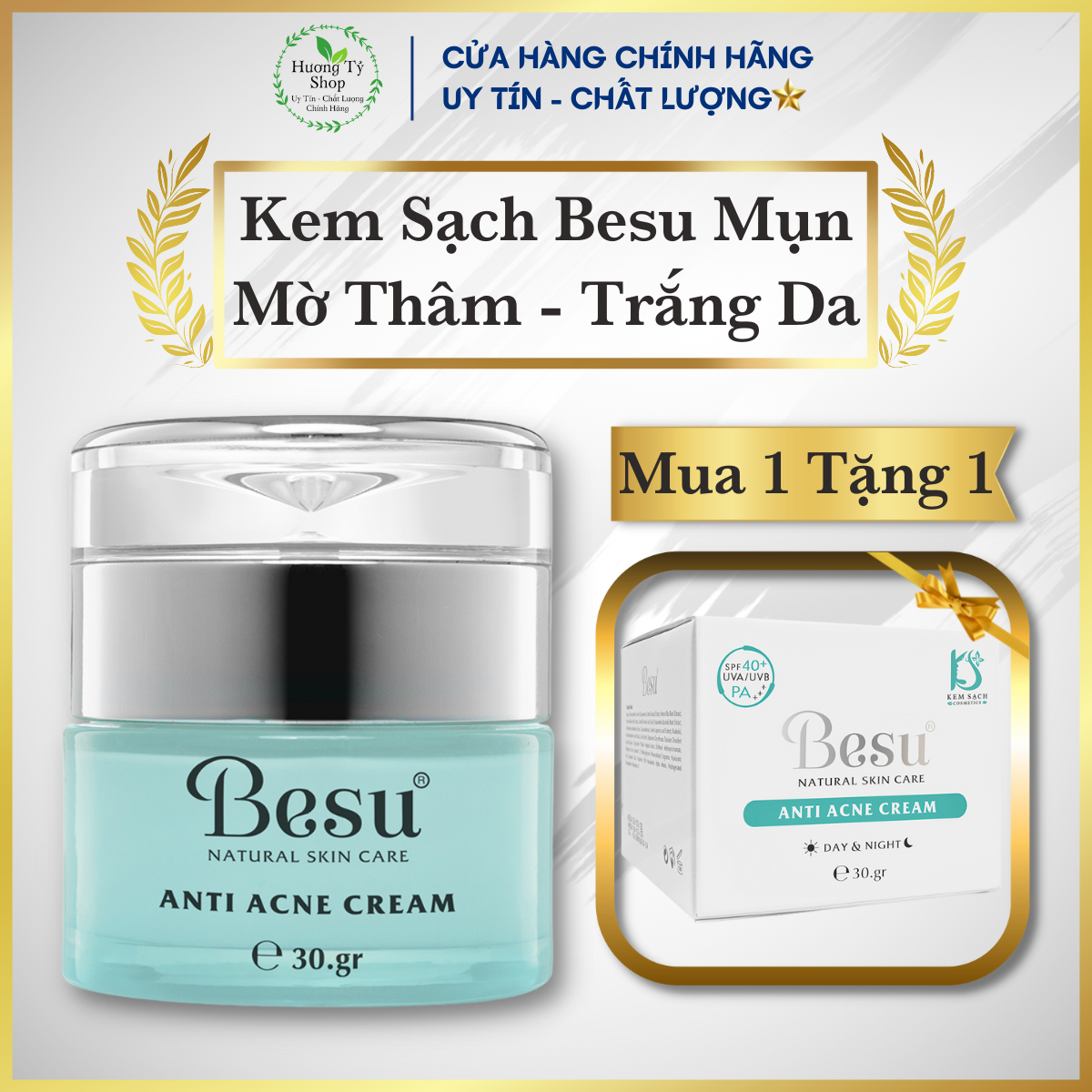 Kem sạch besu cao cấp làm sạch mụn, thâm và dưỡng trắng da tự nhiên