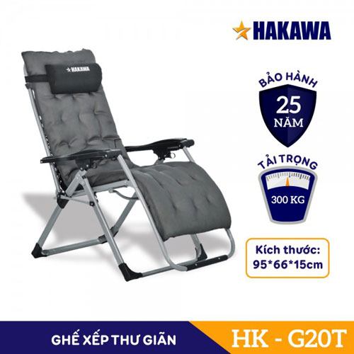Ghế xếp thư giãn HAKAWA HK-G22T. Sản phẩm chính hãng công nghệ Nhật Bản chất lượng cao bảo hành 25 năm
