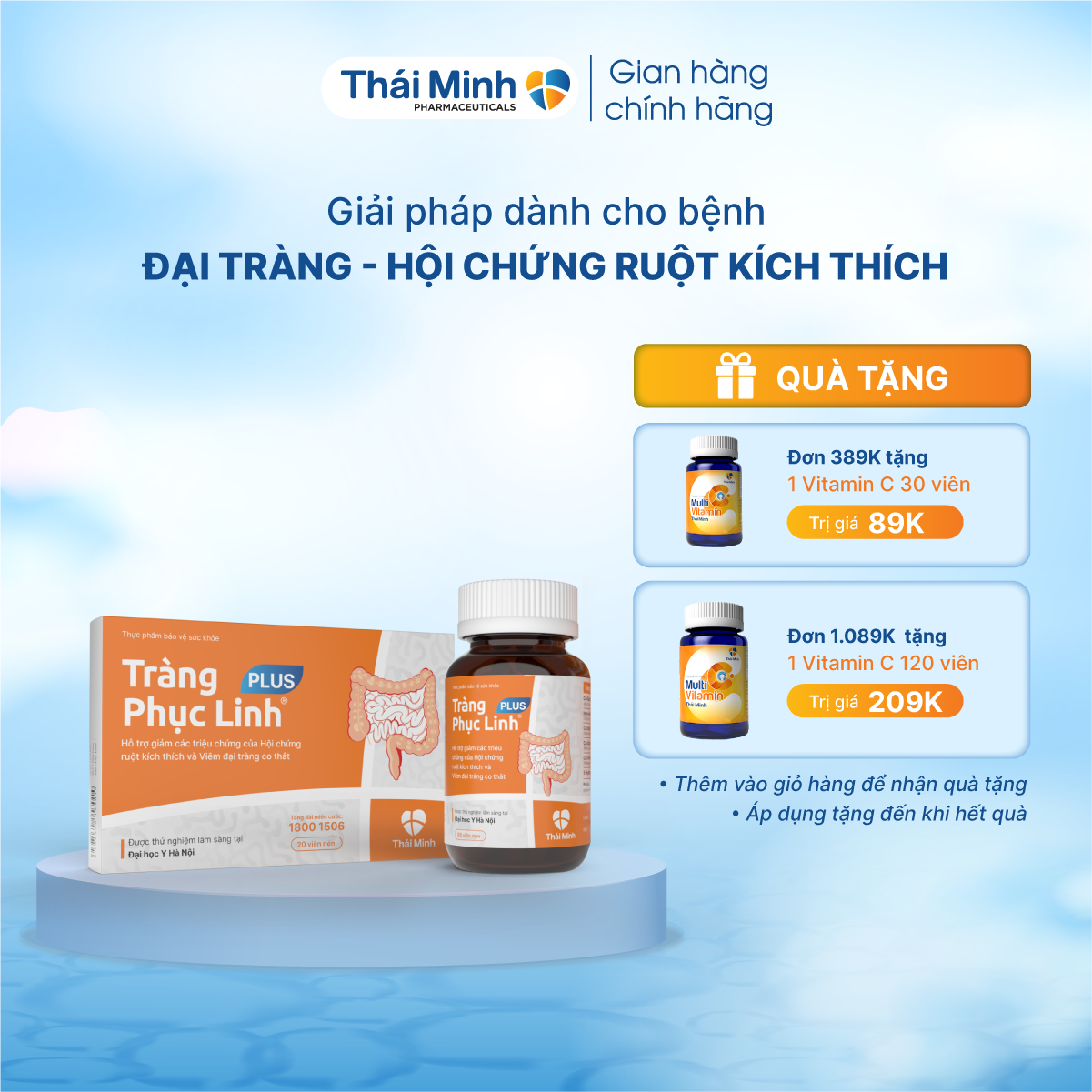[CHÍNH HÃNG] Tràng Phục Linh PLUS Thái Minh - Hỗ Trợ Các Bệnh Lý Về Đại Tràng - Hộp 20 Viên & Lọ 80 Viên