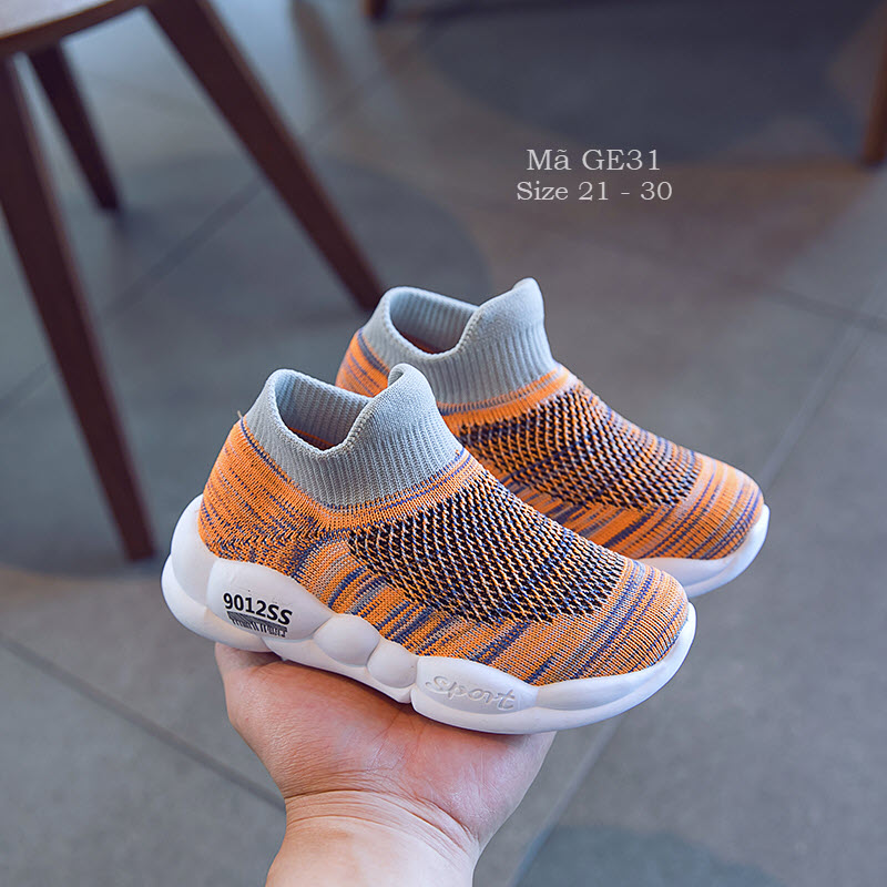 Giày bé trai bé gái kiểu len cổ thun siêu mềm bún cho bé 1 - 5 tuổi GE31