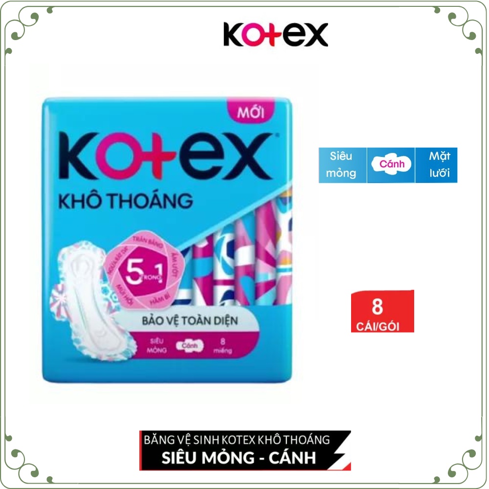 Blue super thin breathable BVS Kotex-8-piece cleaning strips