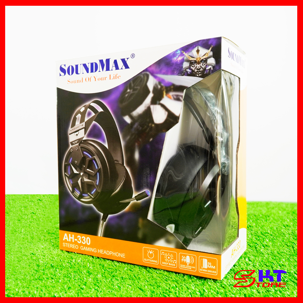 Tai nghe soundmax ah330 rẻ, đẹp, bass sâu, đeo lâu không mệt - hàng chính hãng