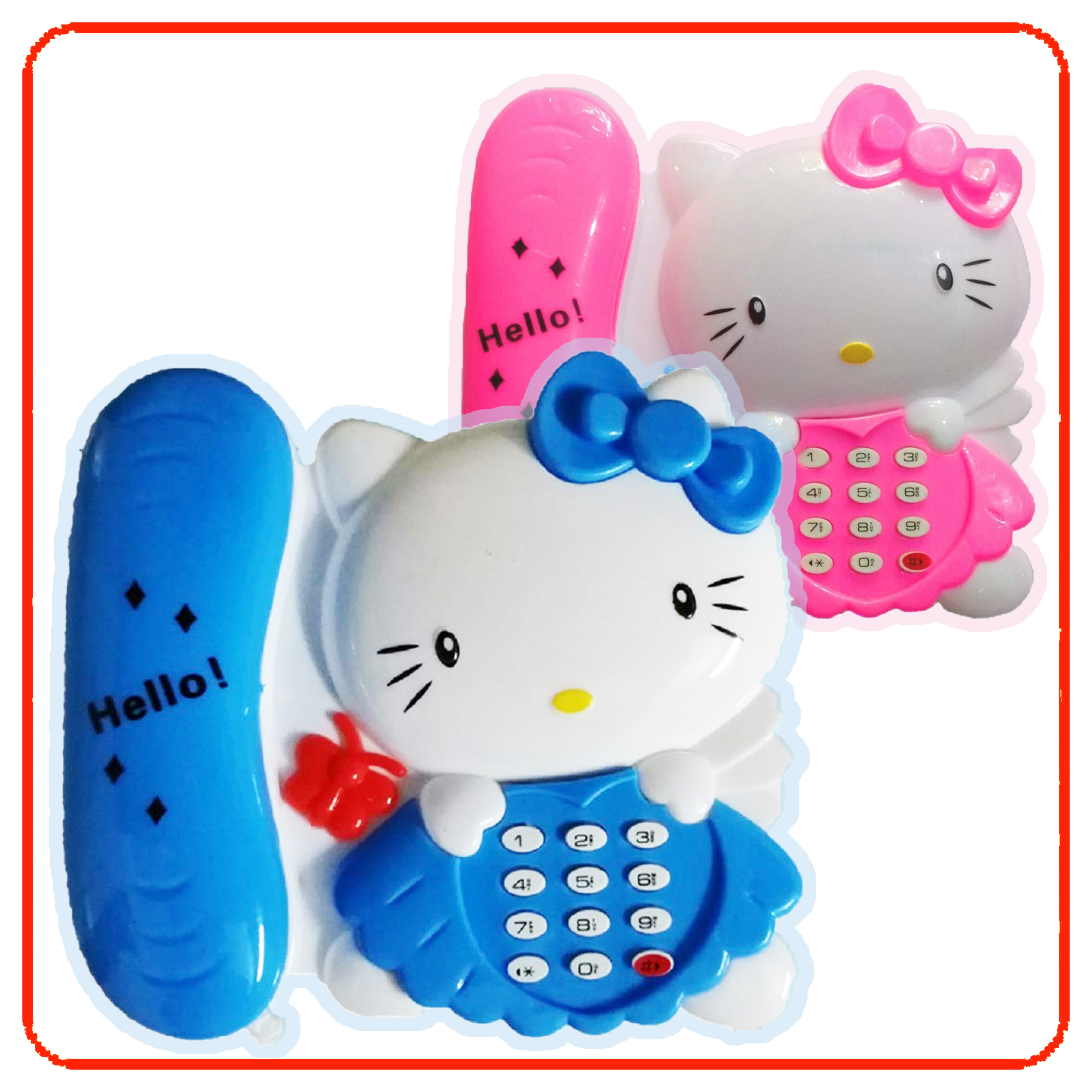 Điện thoại đồ chơi mèo Hello  Kitty xinh xắn dễ thương có nhạc  cho bé