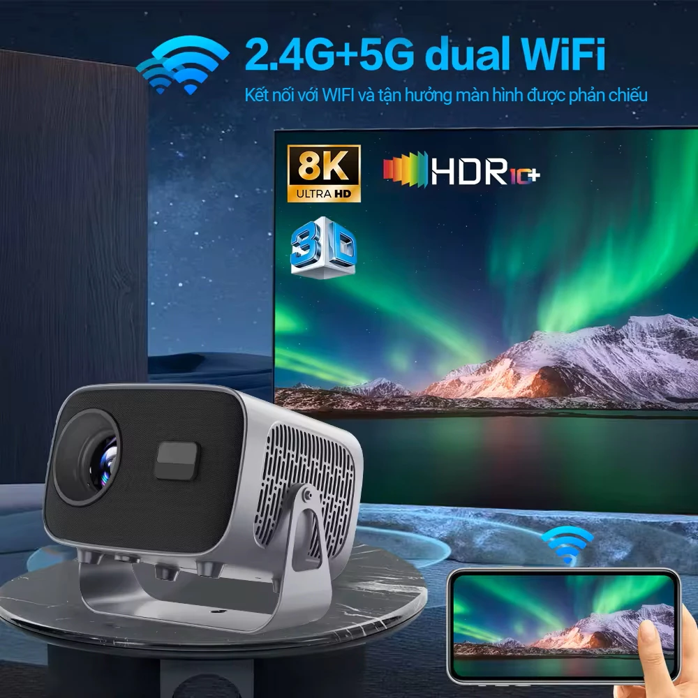 Kaw-K670 Super Sharp Mini Projector, New 2026 Version, Full Hd, Good Quality, High Brightness, Large Screen. Genuine Warranty