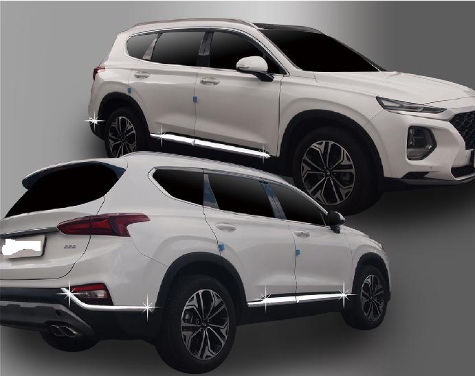 Nẹp sườn Santafe 2019-2020, 8 chi tiết nhập khẩu Hàn Quốc chính hãng Autoclover