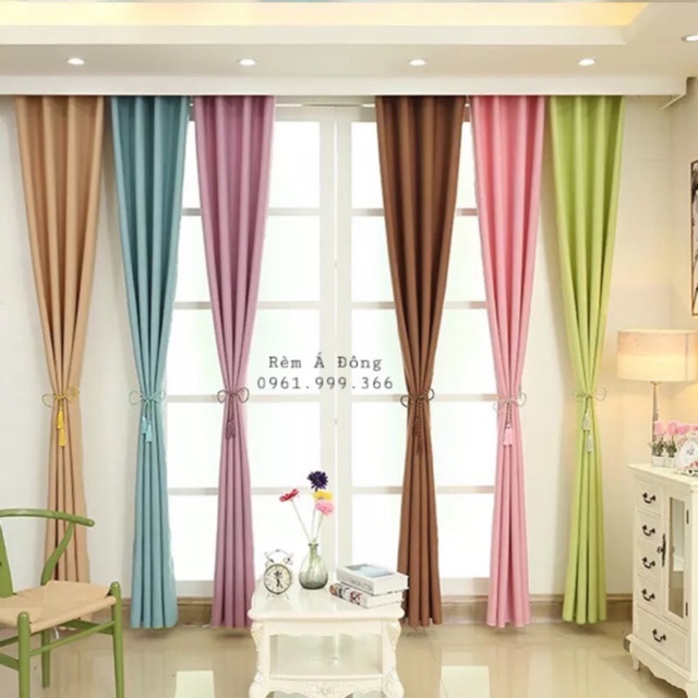 Rèm vải thô trơn màu nhiều kích thước , sản phẩm tốt, chất lượng cao, cam kết sản phẩm nhận được như hình