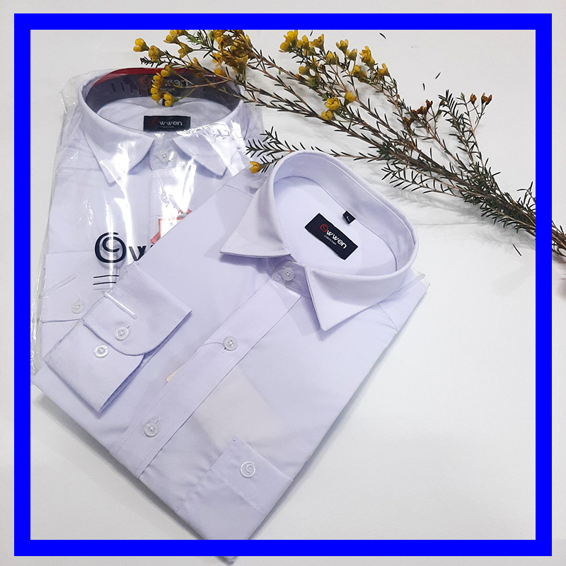 Áo sơ mi nam MÀU TRẮNG công sở cao cấp, áo sơmi trắng tay dài - NH Shop