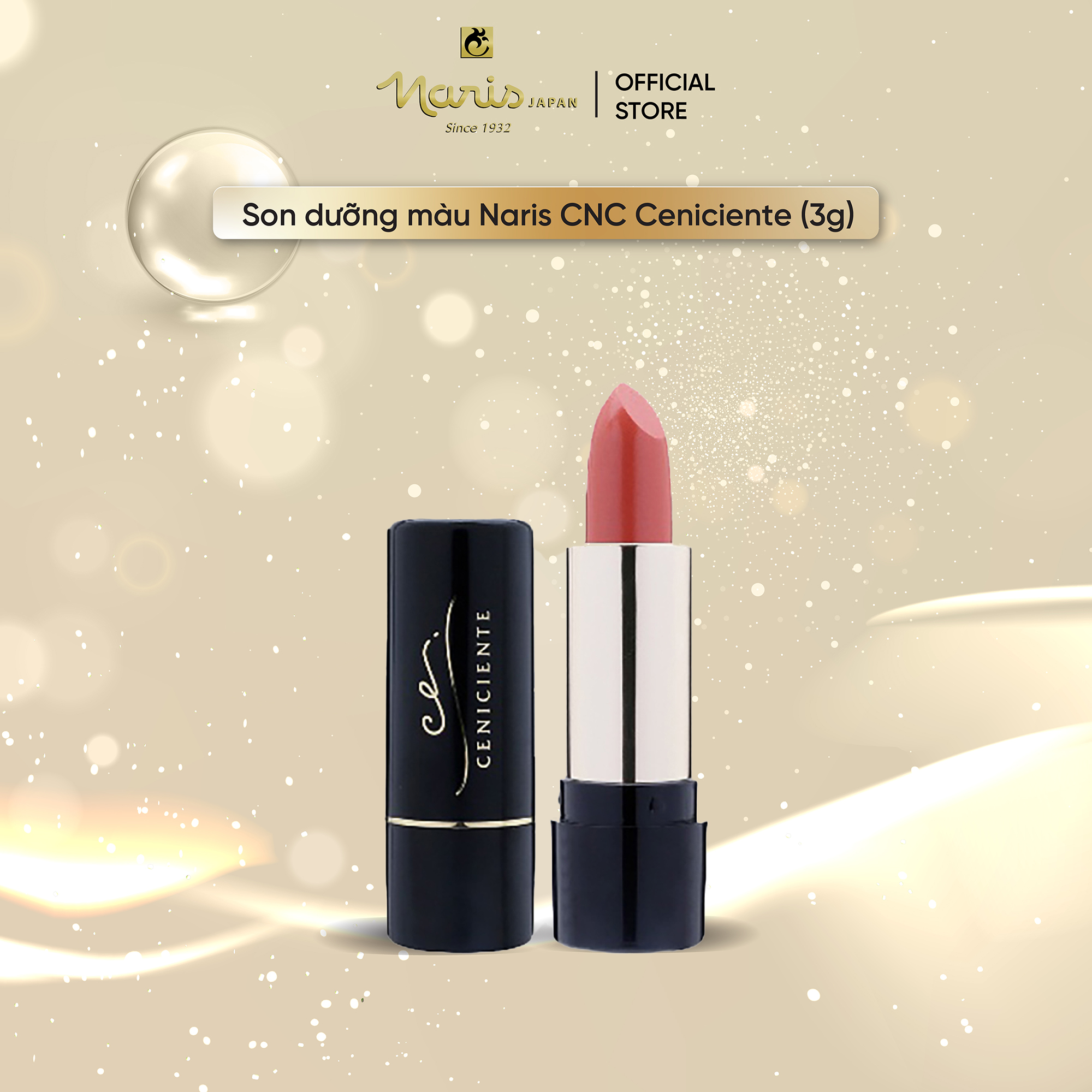 Son mịn môi lâu phai Naris Smooth Long Lasting Lipstick CNC 3 màu thời thượng
