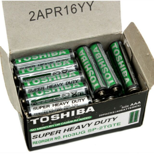 40 viên pin đũa AAA Toshiba - Pin đũa (Một hộp)