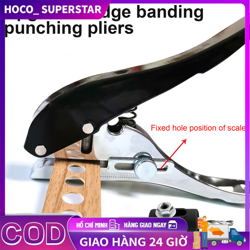 Kìm bấm lỗ nẹp chỉ nhựa pvc che lỗ vít kềm bấm lỗ tròn giấy 8mm 10mm 15mm