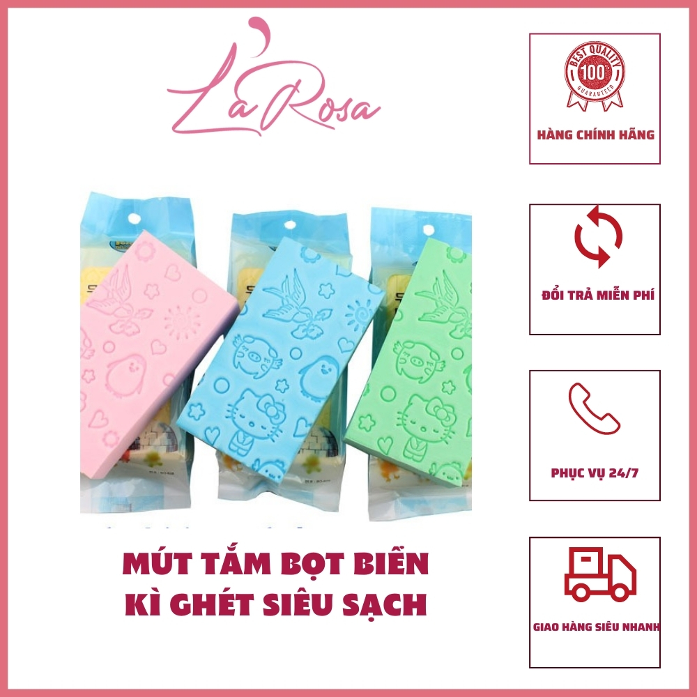Mút tắm kì ghét tẩy tế bào chết, siêu bền mềm mại LaRosa, LR61