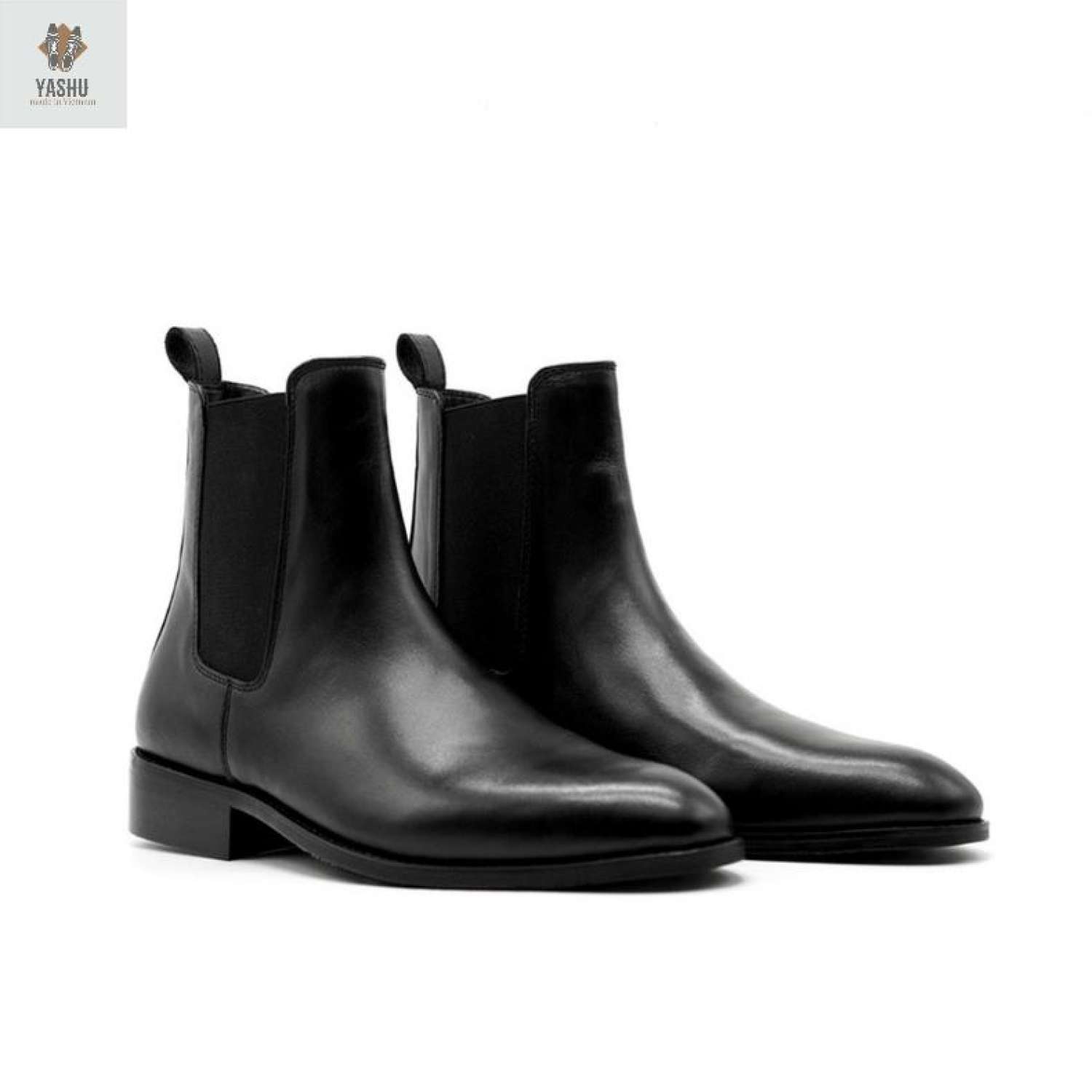 Giày Chelsea boots classic YSA - da bò nguyên tấm , cao cổ ,đế phip tăng chiều cao cho nam