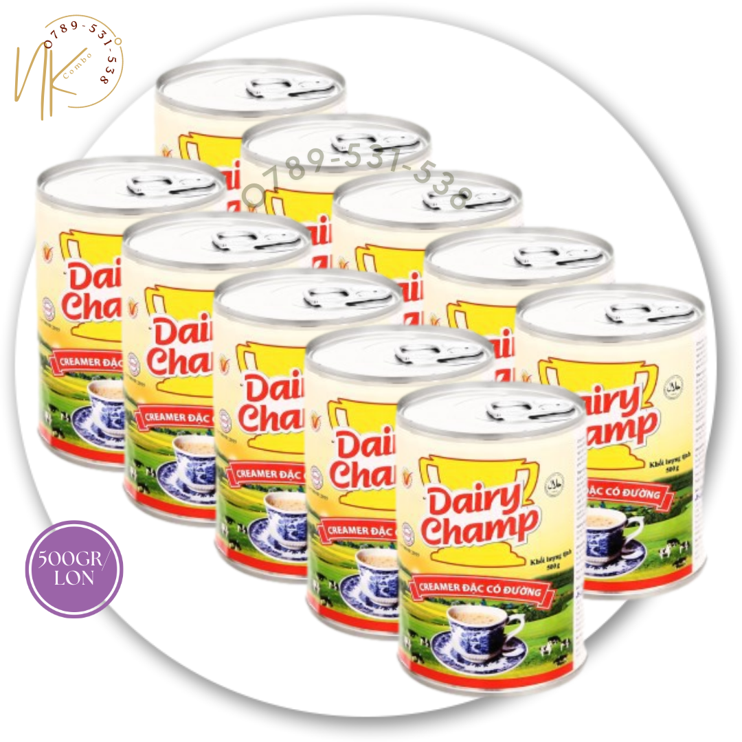 Combo 10 hộp sữa đặc có đường Dairy Champ 500 gram