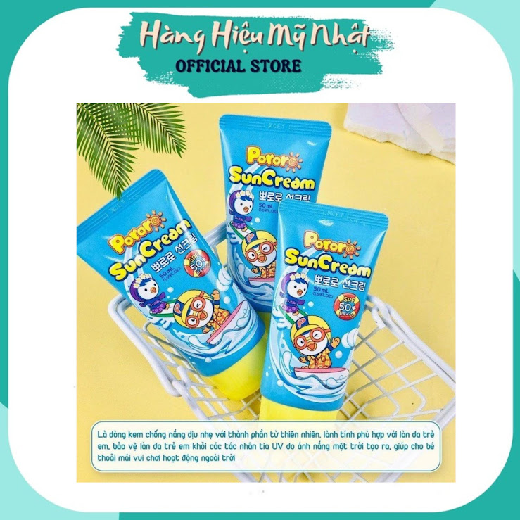 Kem chống nắng pororo dùng cả cho mặt và body cho trẻ em
