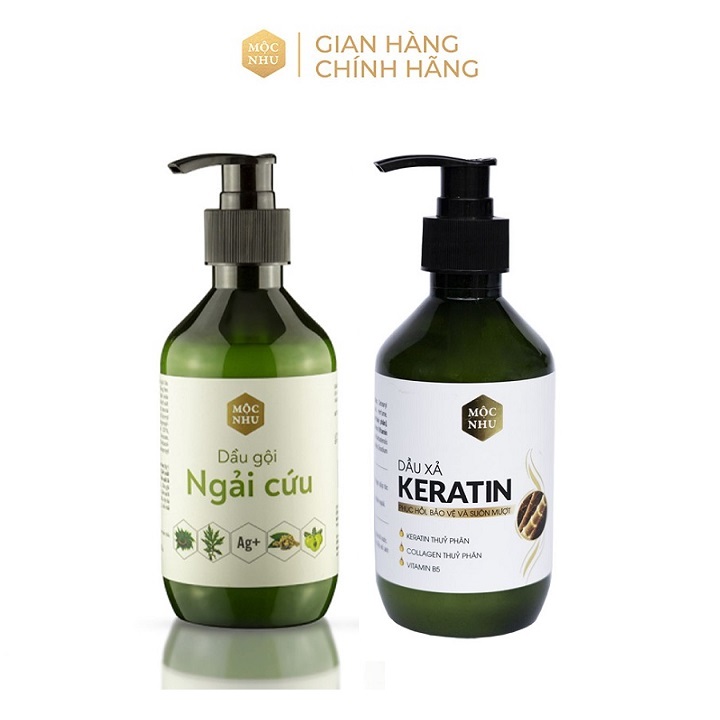 Dầu Gội Ngải Cứu và Dầu Xả Keratin Mộc Nhu - Bí quyết hạ gục nấm da đầu nhanh chóng