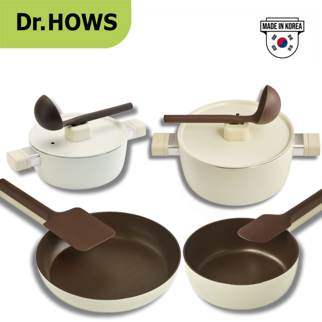 Bộ 4 món dr.hows lumi chuyên gia: 2 chảo + 2 nồi