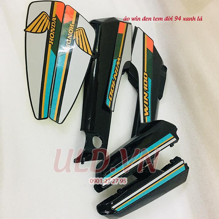 ÁO WIN ĐEN TEM ĐỜI 94 MÀU XANH LÁ