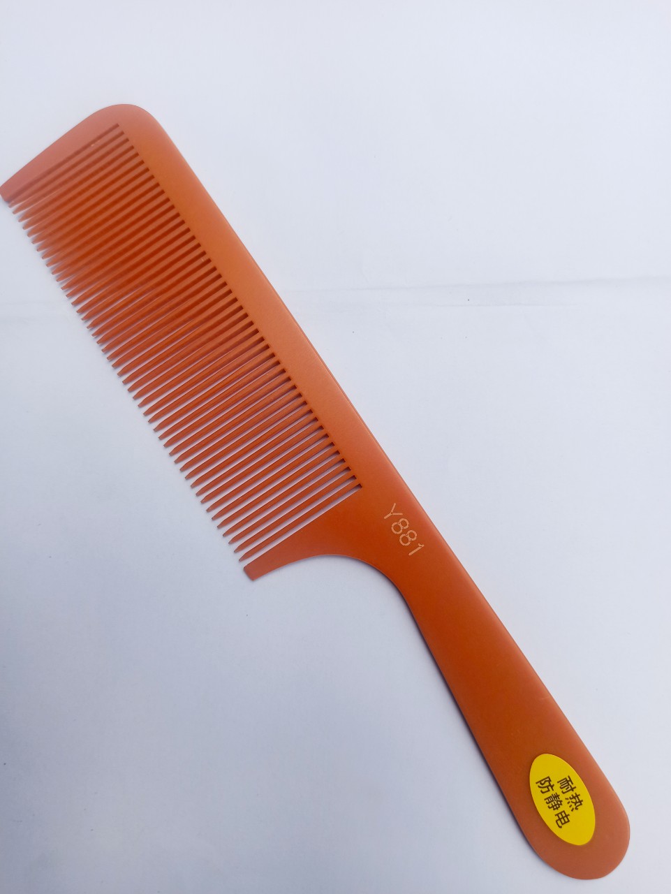 Lược cắt tóc nam bằng gỗ Y881 màu vàng cam