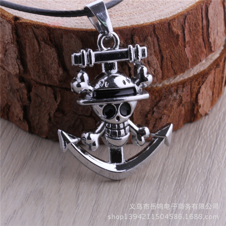 [In stock] Vòng Cổ Phổ Biến Ngoại Thương Âu Mỹ Cung Cấp Vòng Cổ Dài Neo Thuyền Đầu Lâu Caribbean