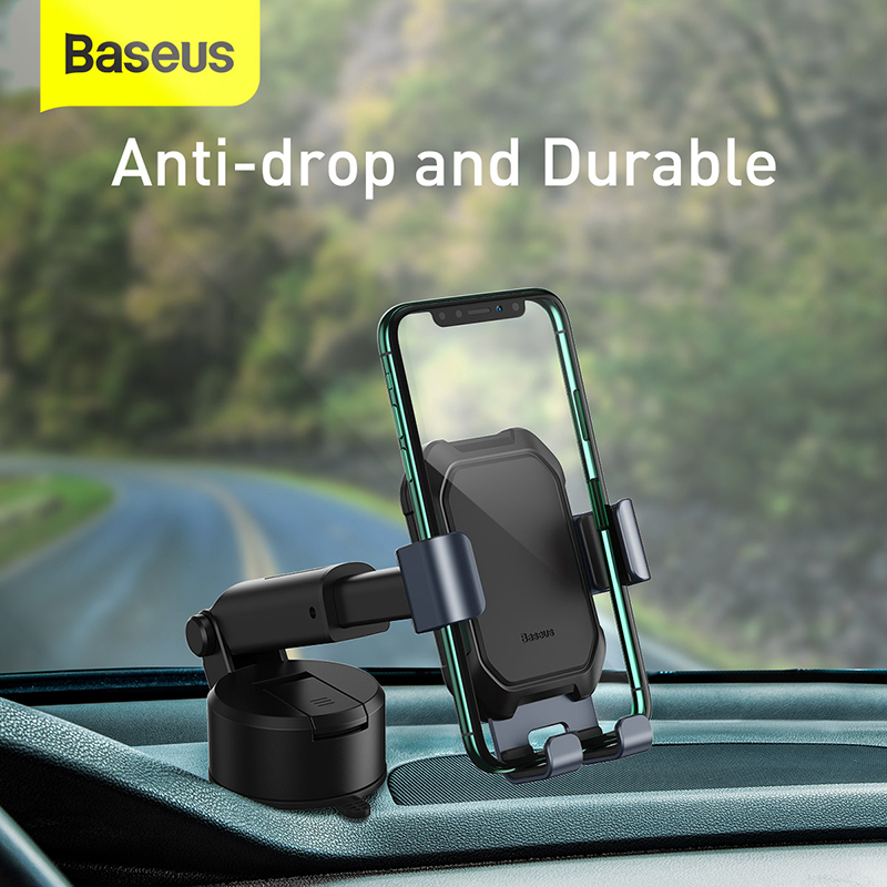 Baseus Gravity Car Holder Stand for 4.7-6.5 Mobile Phone 360 Degree Strong Suction Cup Car Mount Holder for iPhone Samsung Phone Dasboard Car Holder Stand