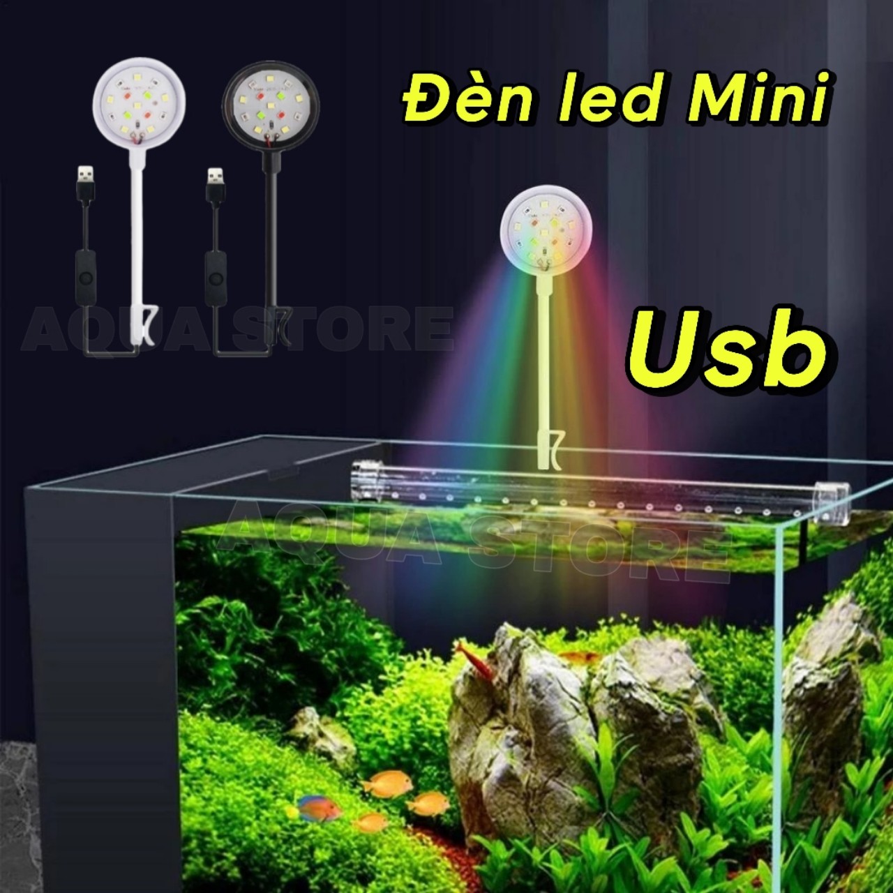 Đèn led kẹp usb xoay 360 độ - siêu sáng tiết kiệm điện