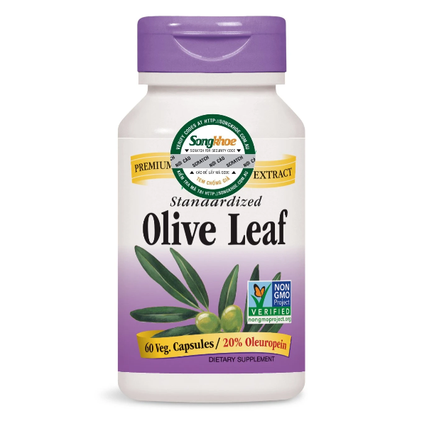 Lá ôliu Nature's Way Olive Leaf 20% Oleuropein 60 viên HSD 30.11.2021