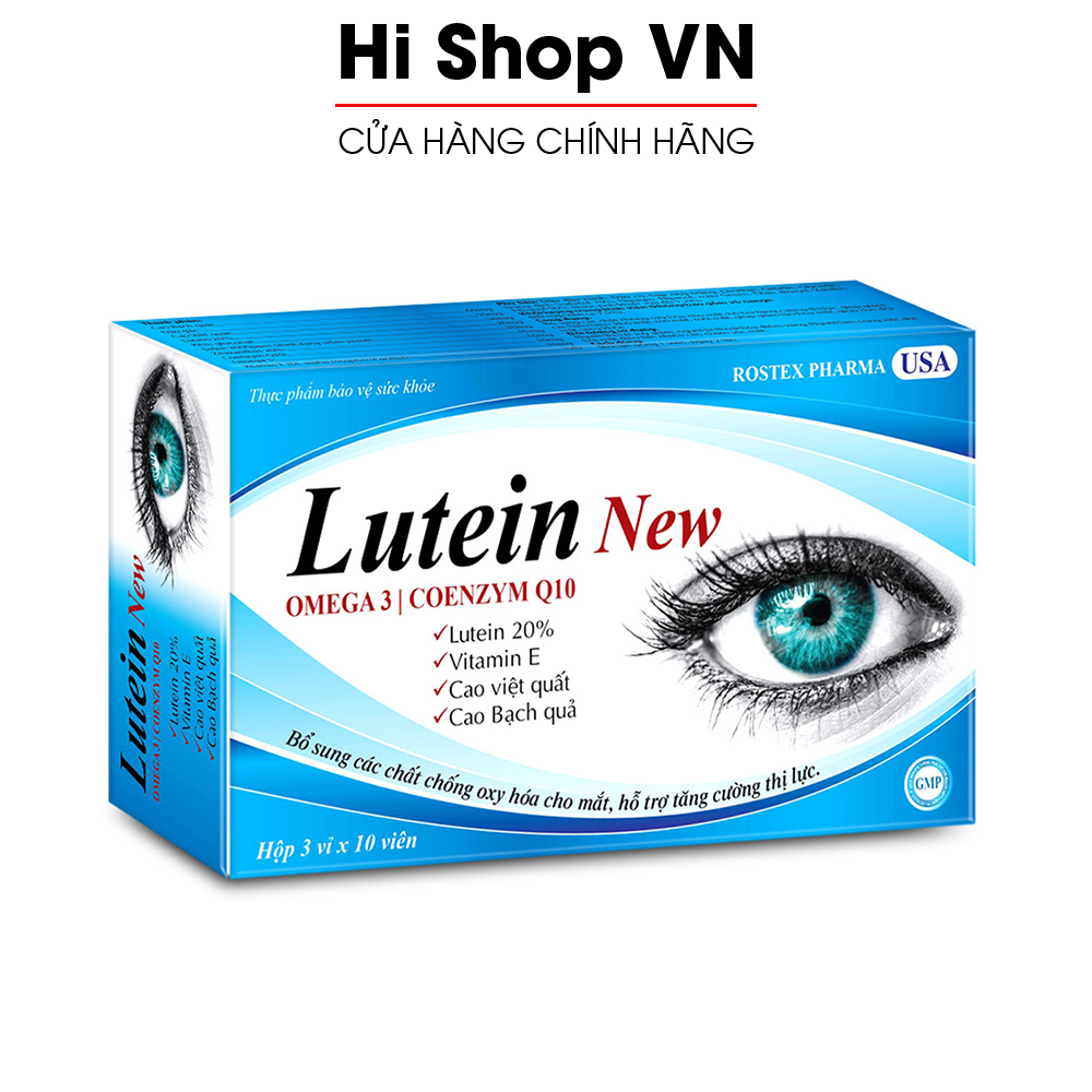 Viên uống sáng mắt Lutein New Omega 3 giảm khô mắt, mờ mắt, mỏi mắt - Hộp 30 viên