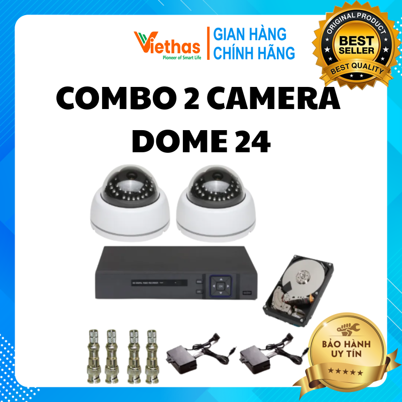 Bộ 2 camera ahd elitek eca-10813 - đầu ghi elitek + ổ cứng 160gb