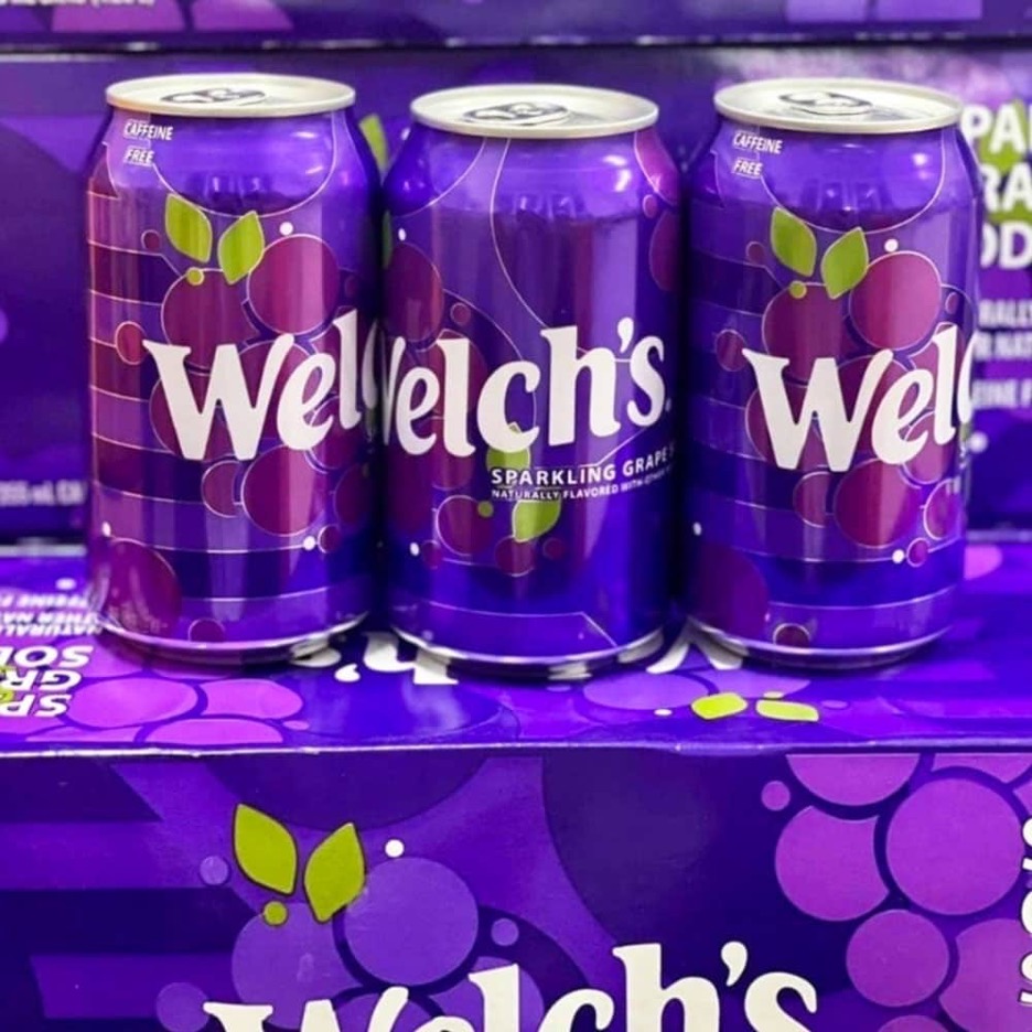 Nước ngọt có gas welch's vị nho nhập khẩu mỹ 355ml - nước ngọt vị nho welch’s vị ngọt nhẹ, gaz không quá cao