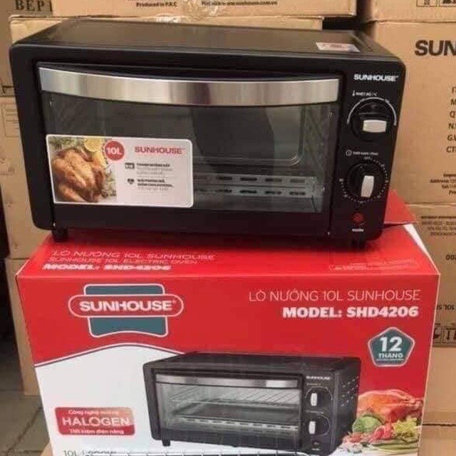 Lò Nướng Điện Sunhouse SHD4206 dung tích 10L - Hàng chính hãng
