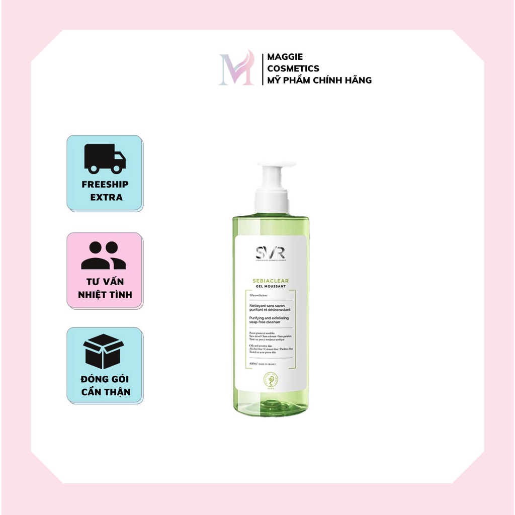 Sữa rửa mặt svr sebiaclear gel moussant 400ml