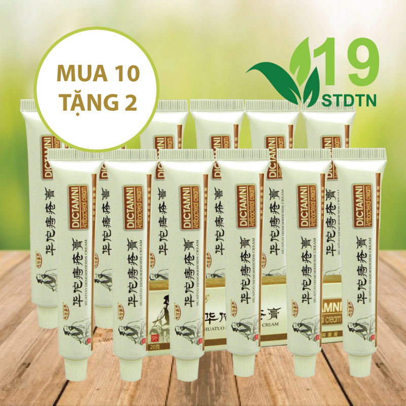 Combo 10 tuýp kem bôi trĩ DICTAMNI (Mua 10 tặng 2) - Chuyên dùng bôi trĩ ngoại, trĩ nội, nứt kẽ hậu môn