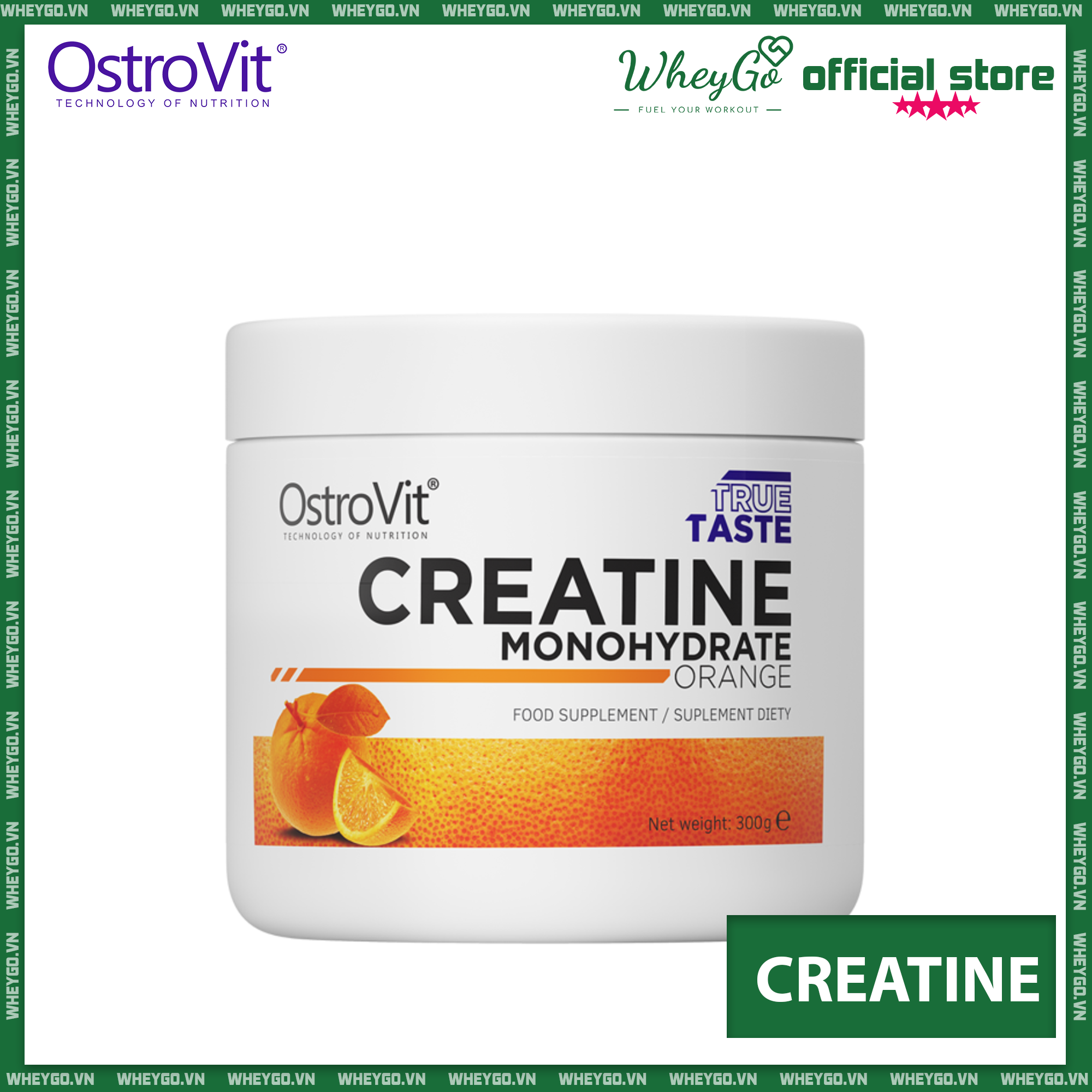 Tăng cơ OstroVit Creatine Monohydrate, 300g Phát triển cơ bắp
