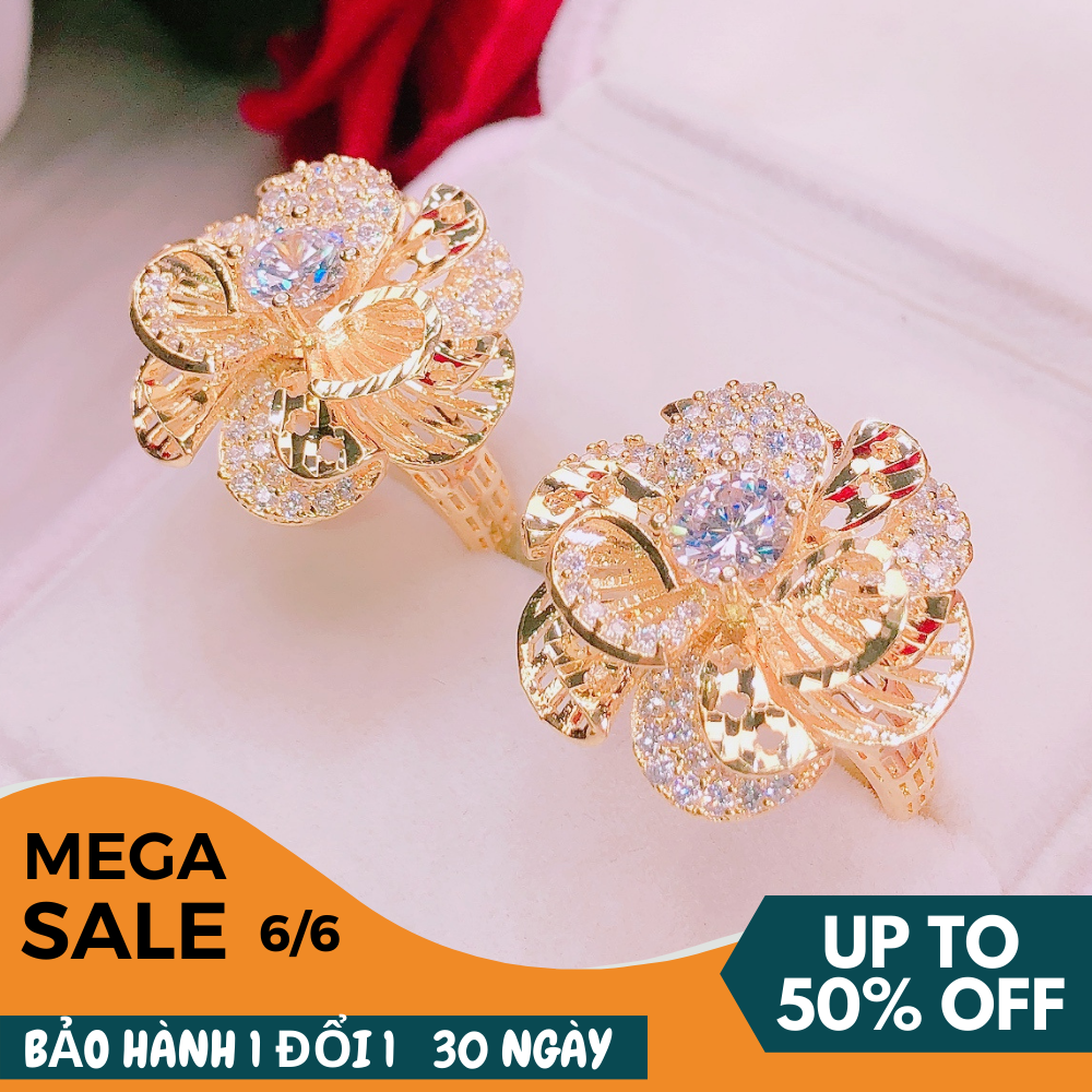 [HCM]Nhẫn cao cấp đính đá pha lêmàu sắc hoa văn xinh đẹp lấp lánh xinh đẹp thời trangNhẫn  nữ mang  - Trang Sức GADO N026