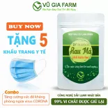 Vu Gia Pure Freeze-Dried Pennywort Powder (50G/Bag) + Free 5 Medical Masks - Purifies the Body, Cools the Liver, Reduces Stress, Improves Memory, Reduces Acne Caused by Heat, Reduces Fever, Prevents Cancer