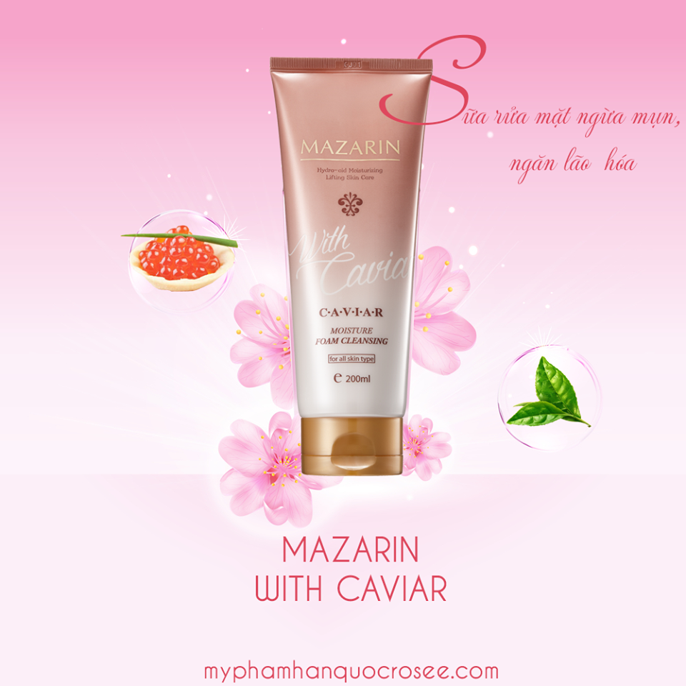 Sữa rửa mặt chống lão hóa mazarin