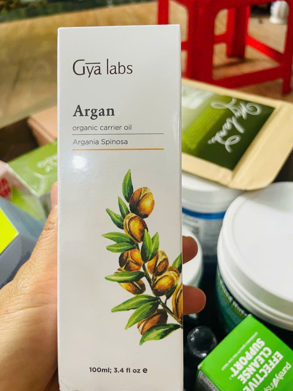 Gya Labs Argan Dầu dưỡng tóc 100ml,Phục hồi tóc hư tổn, chẻ ngọn và da đầu khô