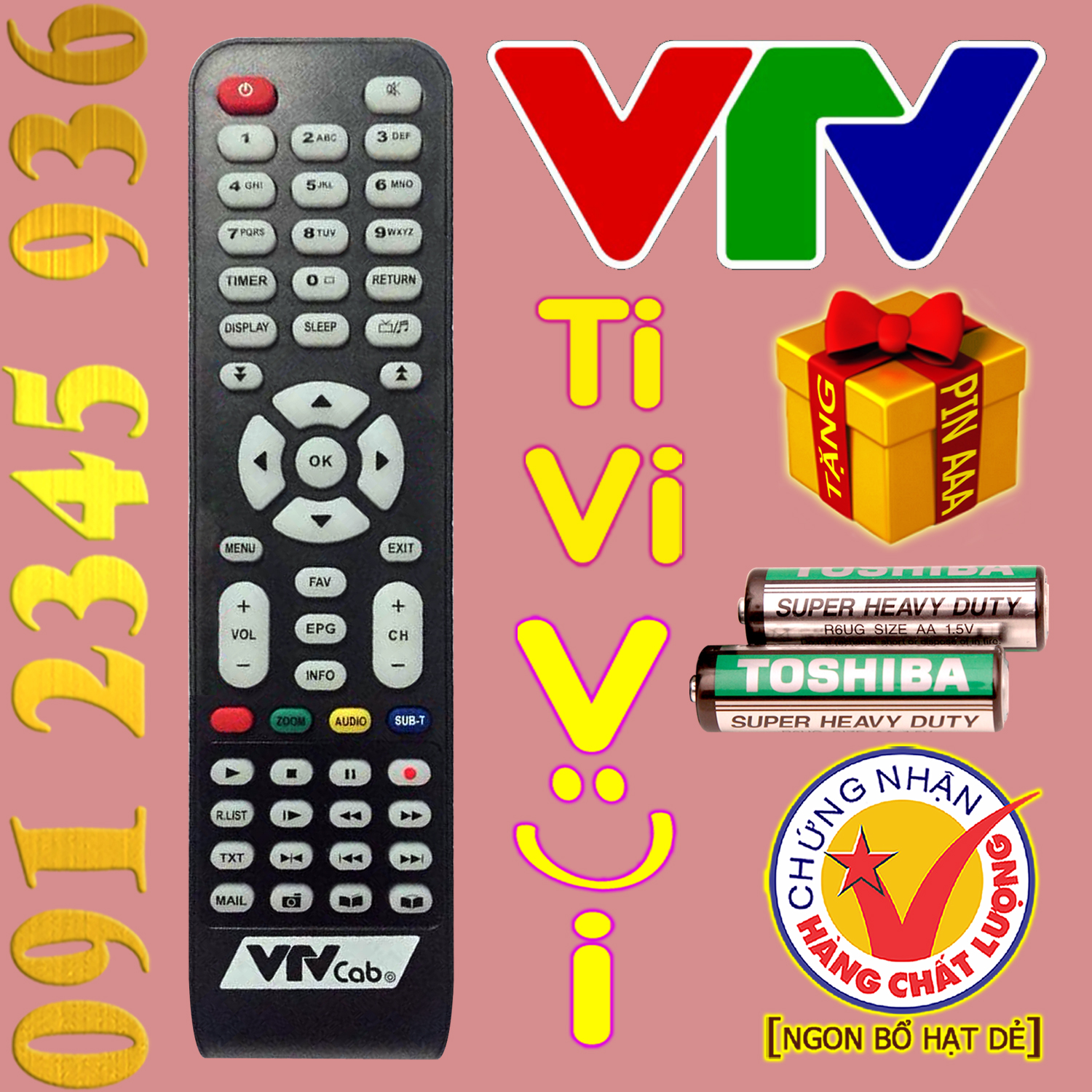 Điều khiển vtv cab opentech cho đầu kỹ thuật số tvbox.