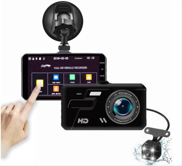 Camera Hành Trình Xe Ô tô V9 Plus Ghi Hình Full HD, Tích Hợp Camera Lùi , Màn Hình Cảm Ứng 4.0 Inch IPS, Cảm Biến Va Chạm G-sensor Hỗ Trợ Lái Xe, Tài Xế Công Nghệ