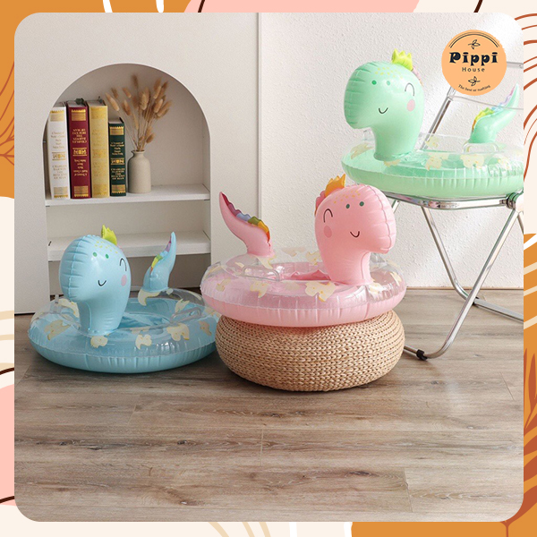 Phao bơi khủng long xỏ chân cho bé 1 - 6 tuổi