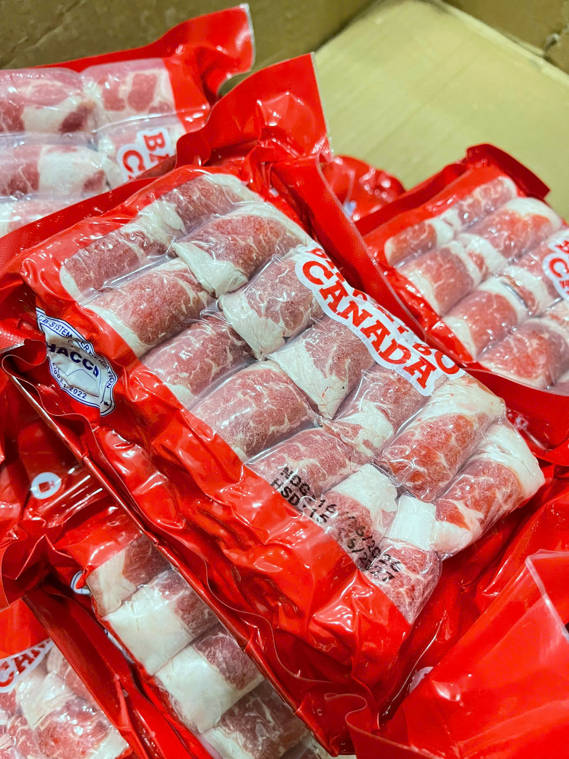 BÒ CUỘN MỸ SỊN tem Đỏ CANADA - bịch 500G (giao tphcm)