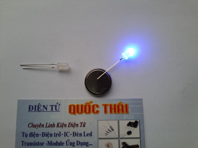 Combo 10 led siêu sáng đục màu xanh dương 5mm