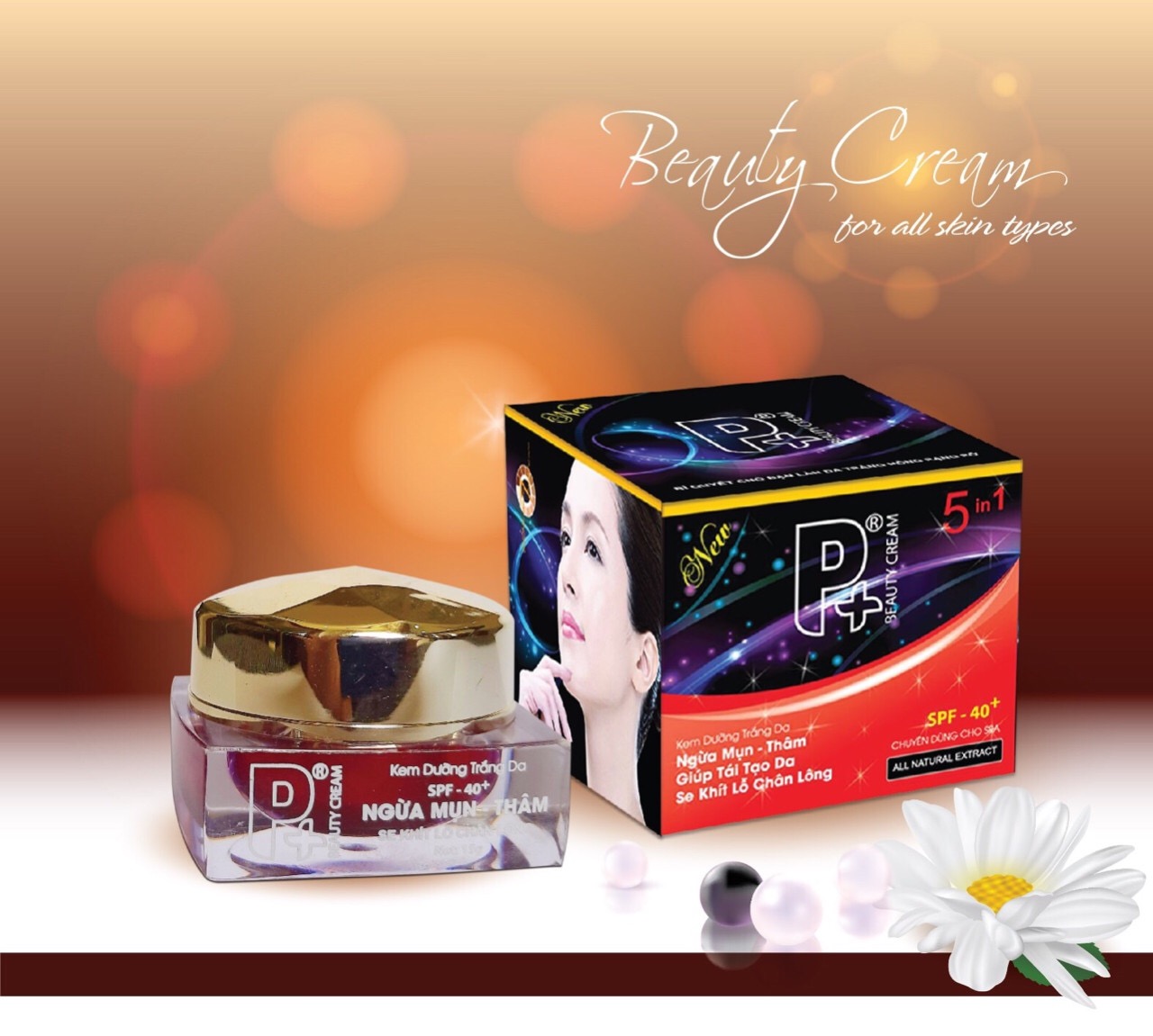 Kem P+ Dưỡng Trắng Da Ngừa Mụn Thâm Thiên Hiếu 15g