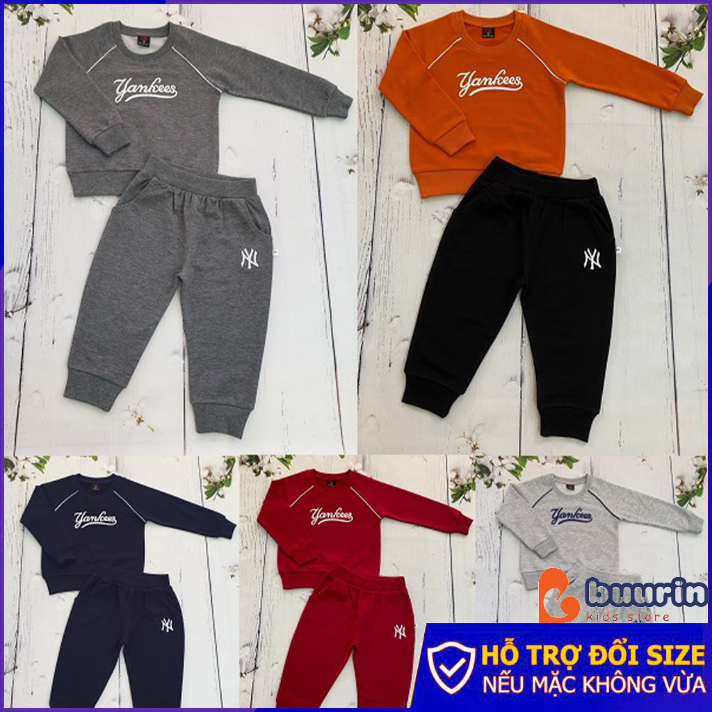 Set đồ bộ dài tay cho bé trai và gái 8 - 30kg | nyt12