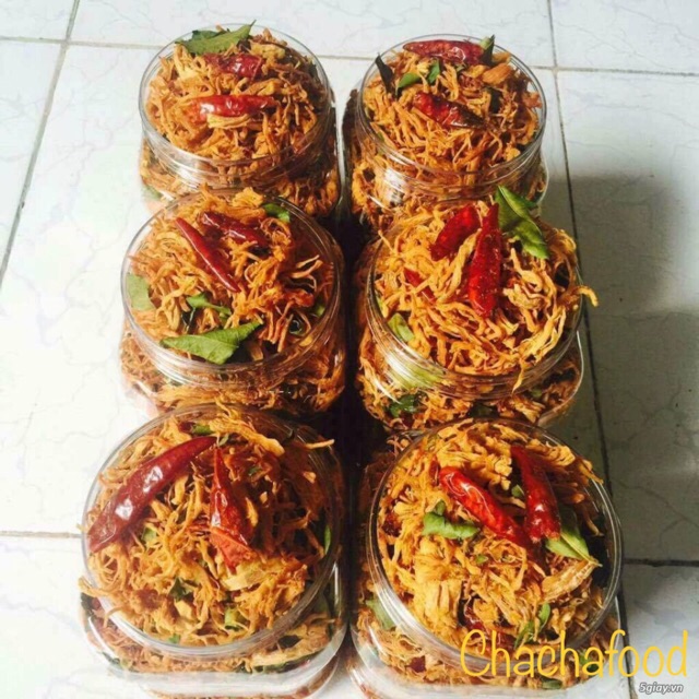 1KG KHÔ GÀ XÉ CAY LÁ CHANH LOẠI NGON CÓ CHỨNG NHẬN ATVSTP