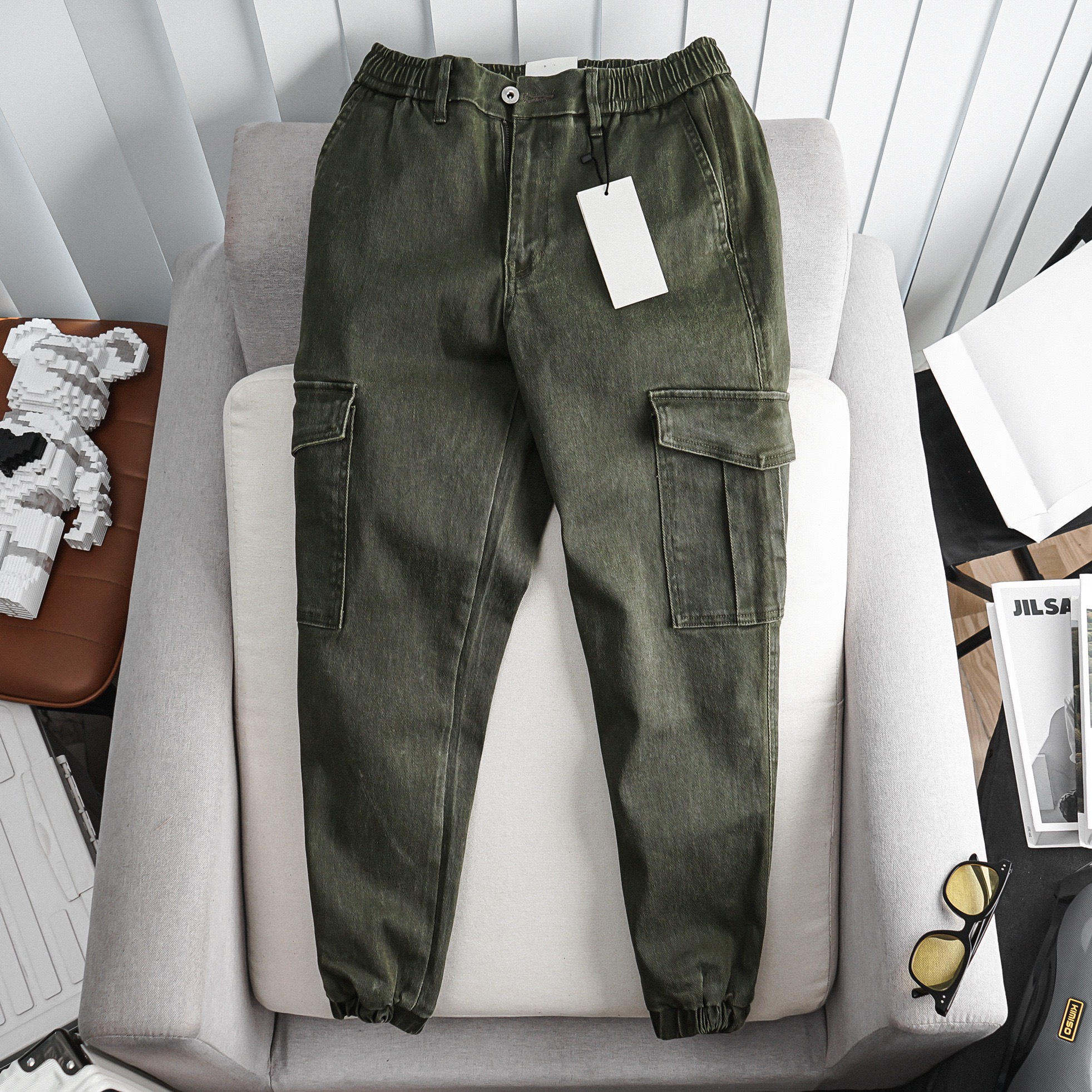 Quần jogger túi hộp nam siêu xịn vải kaki cotton xuất hàn cao cấp